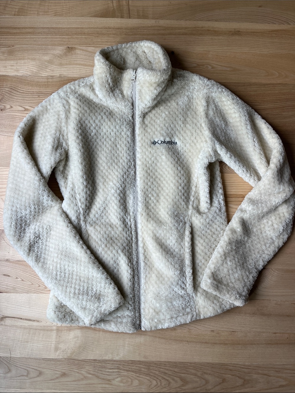 Columbia Cream Teddy Sherpa Full-Zip Jacket
